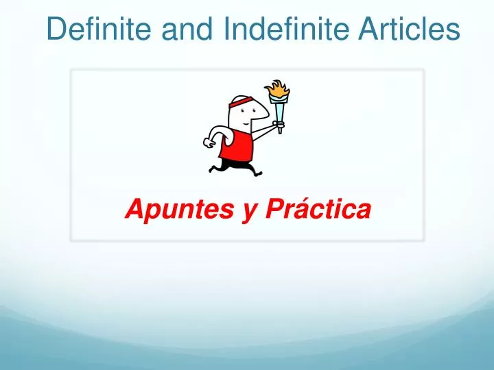 definite and indefinite articles
