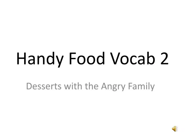 handy food vocab 2