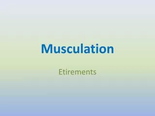 musculation