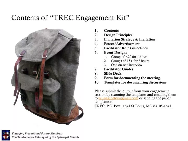 contents of trec engagement kit