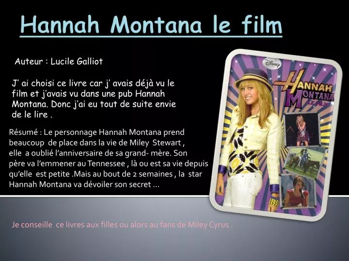 hannah montana le film