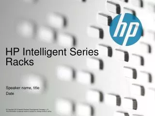 HP Intelligent Series Racks