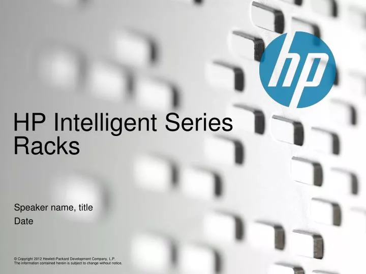 hp intelligent series racks