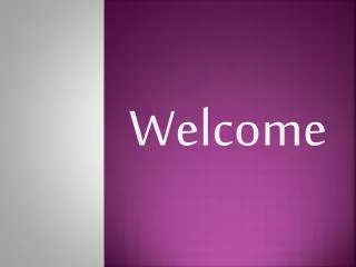 Welcome