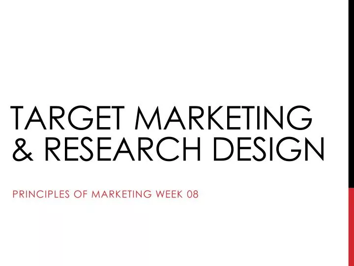 target marketing research design