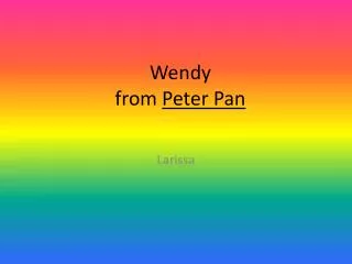 wendy from peter pan