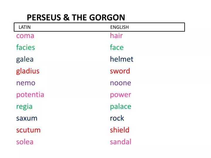 perseus the gorgon