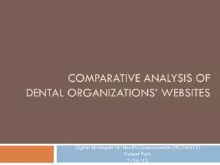 comparative analysis of dental organizations websites