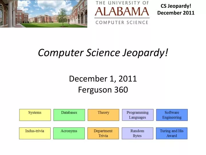 computer science jeopardy december 1 2011 ferguson 360