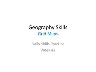 Geography Skills Grid Maps