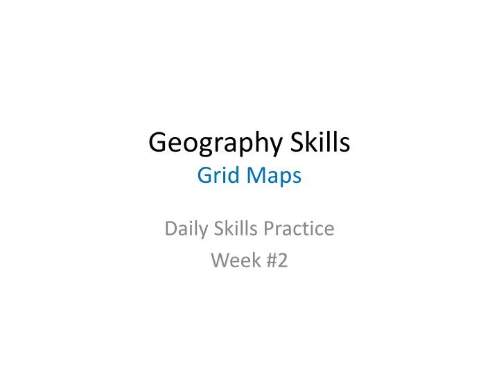 geography skills grid maps