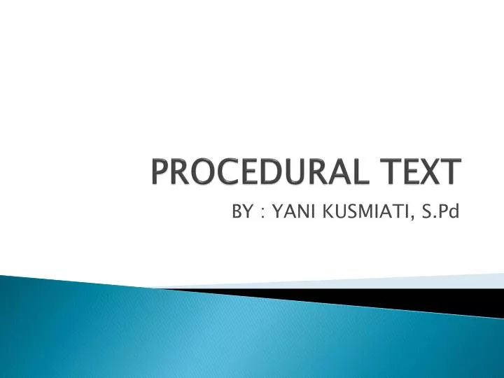 procedural text