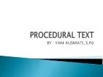 PROCEDURAL TEXT - slide 1