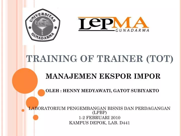 training of trainer tot
