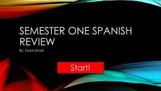 semester one spanish review