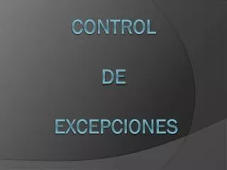 control de excepciones