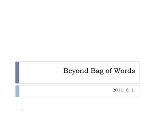 beyond bag of words
