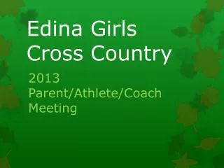 Edina Girls Cross Country