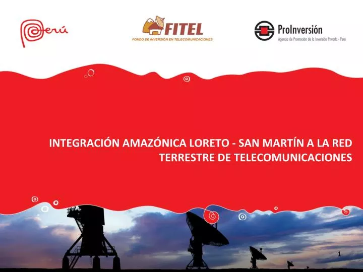 integraci n amaz nica loreto san mart n a la red terrestre de telecomunicaciones