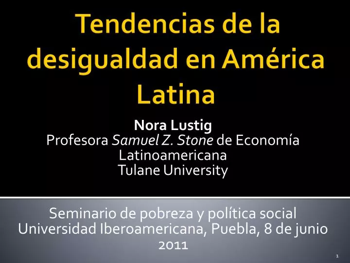 tendencias de la desigualdad en am rica latina