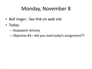 Monday, November 8