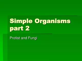 Simple Organisms part 2