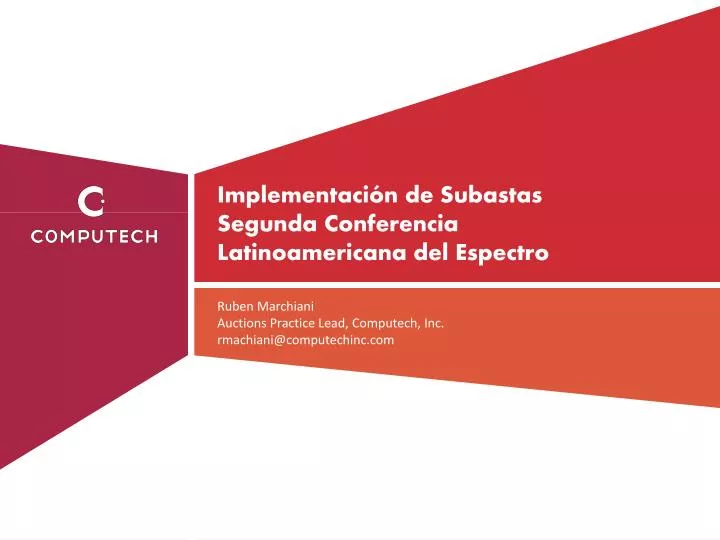 implementaci n de subastas segunda conferencia latinoamericana del espectro