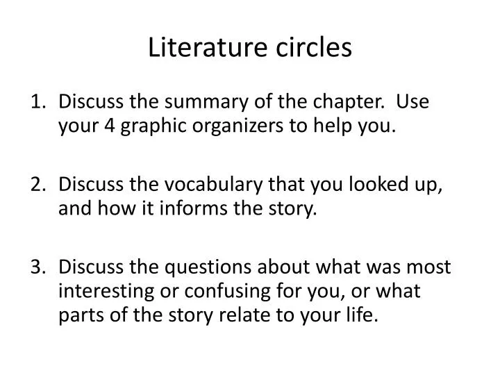 literature circles