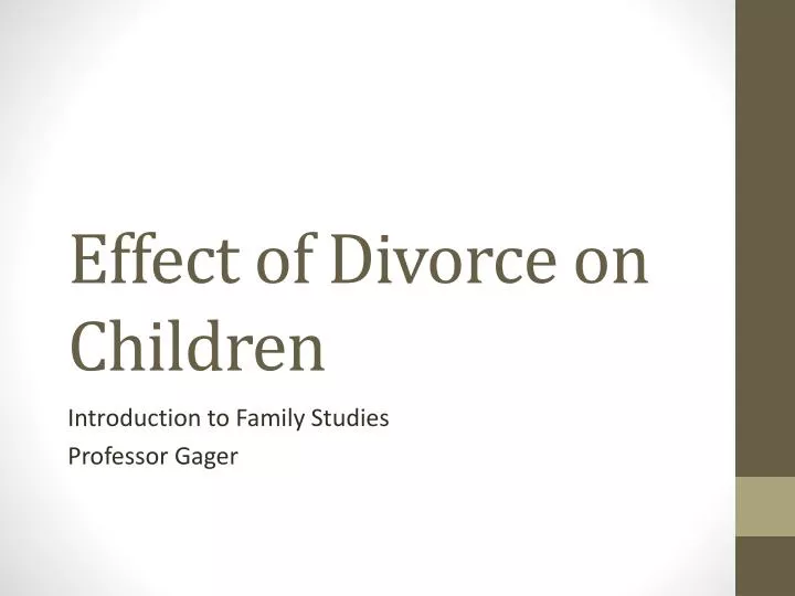 effect of divorce on children