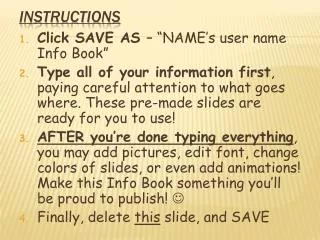 INSTRUCTIONS