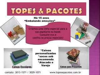 topes pacotes