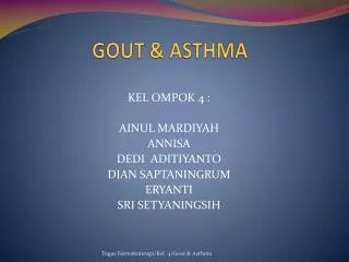 gout asthma