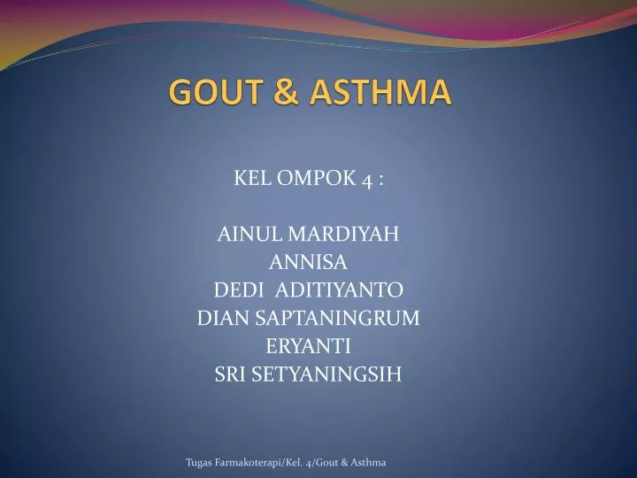 gout asthma