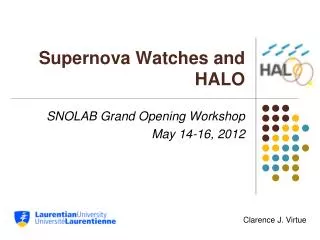 Supernova Watches and HALO