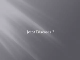 Joint Diseases 2