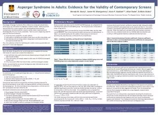 Asperger Syndrome in Adults: Evidence for the Validity of Contemporary Screens