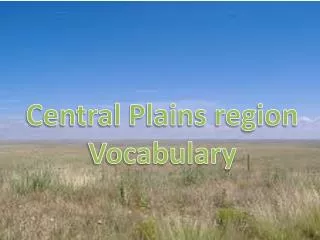 Central Plains region Vocabulary