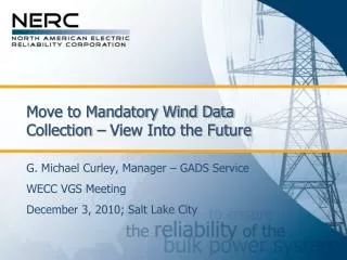 Move to Mandatory Wind Data Collection – View Into the Future