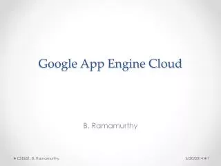 Google App Engine Cloud