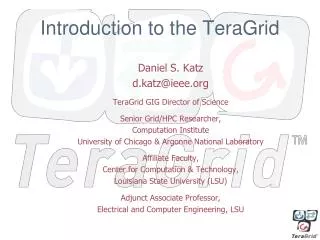 Introduction to the TeraGrid