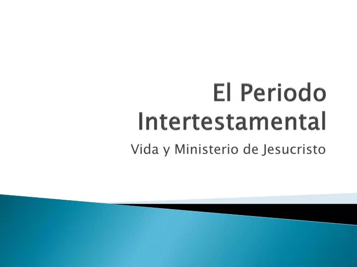 el periodo intertestamental