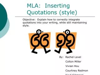 MLA: Inserting Quotations (style)