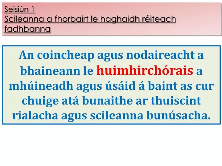 seisi n 1 scileanna a fhorbairt le haghaidh r iteach fadhbanna