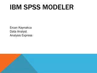 IBM SPSS Modeler