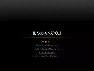 il 600 a napoli