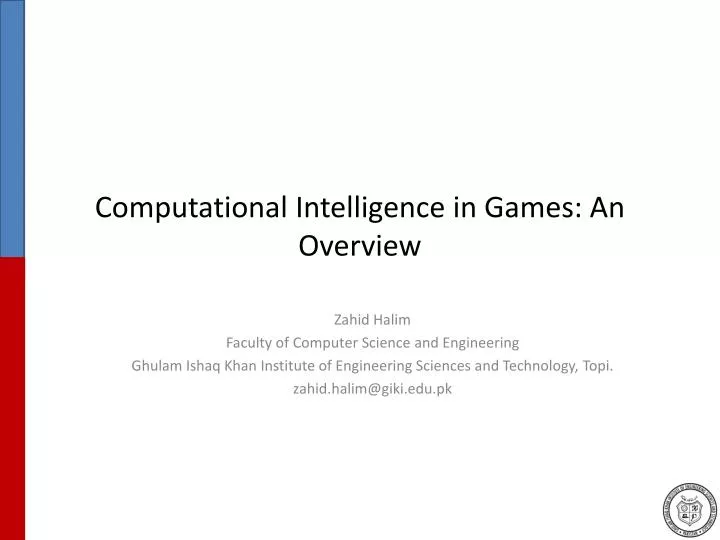 computational intelligence in games an overview