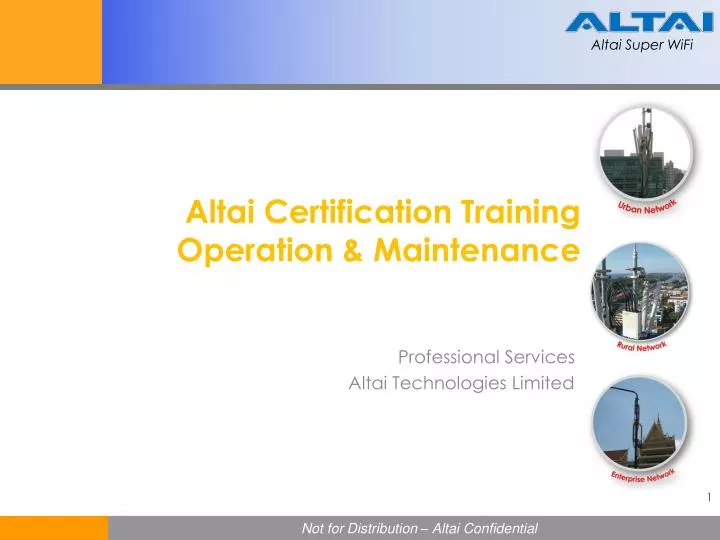 altai certification training operation maintenance