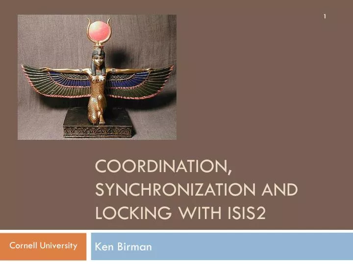 coordination synchronization and locking with isis2