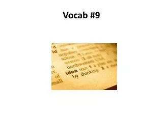 Vocab #9