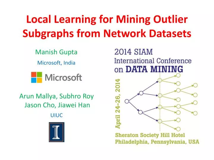 local learning for mining outlier subgraphs from network datasets